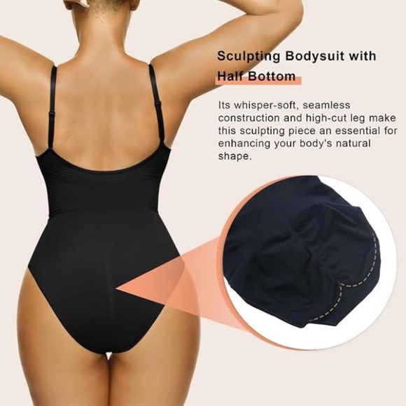 Women’s Seamless Sculpting Tummy Control Brief Bodysuit Shapewear - Picture 2 of 8